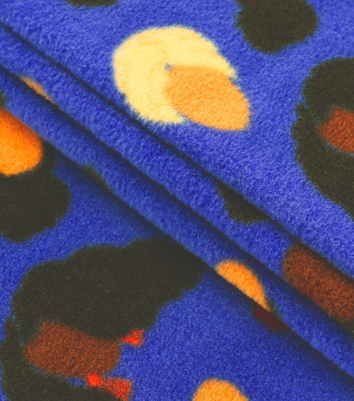 Black History Month Faces on Blue Anti Pill Fleece Fabric