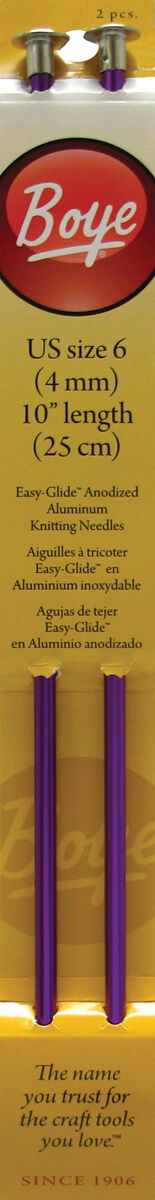 Single Point Aluminum Knitting Needles 10 Size 6/4mm