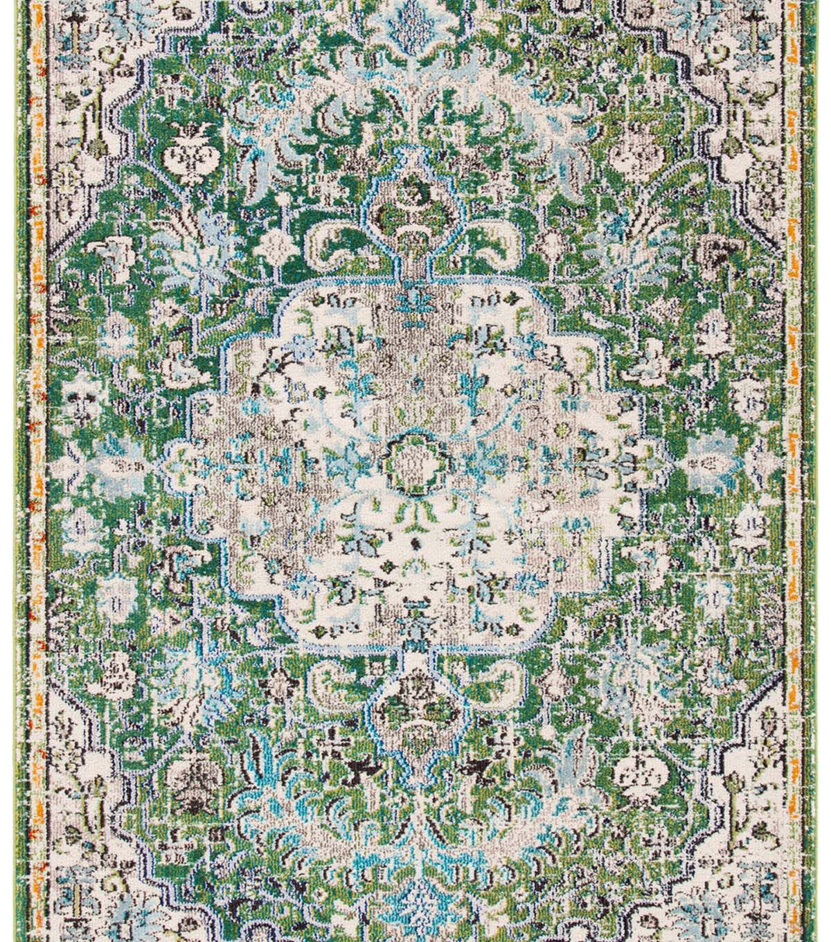 Safavieh Madison 447 Green / Turquoise 4' X 6' Sm. Rectangle