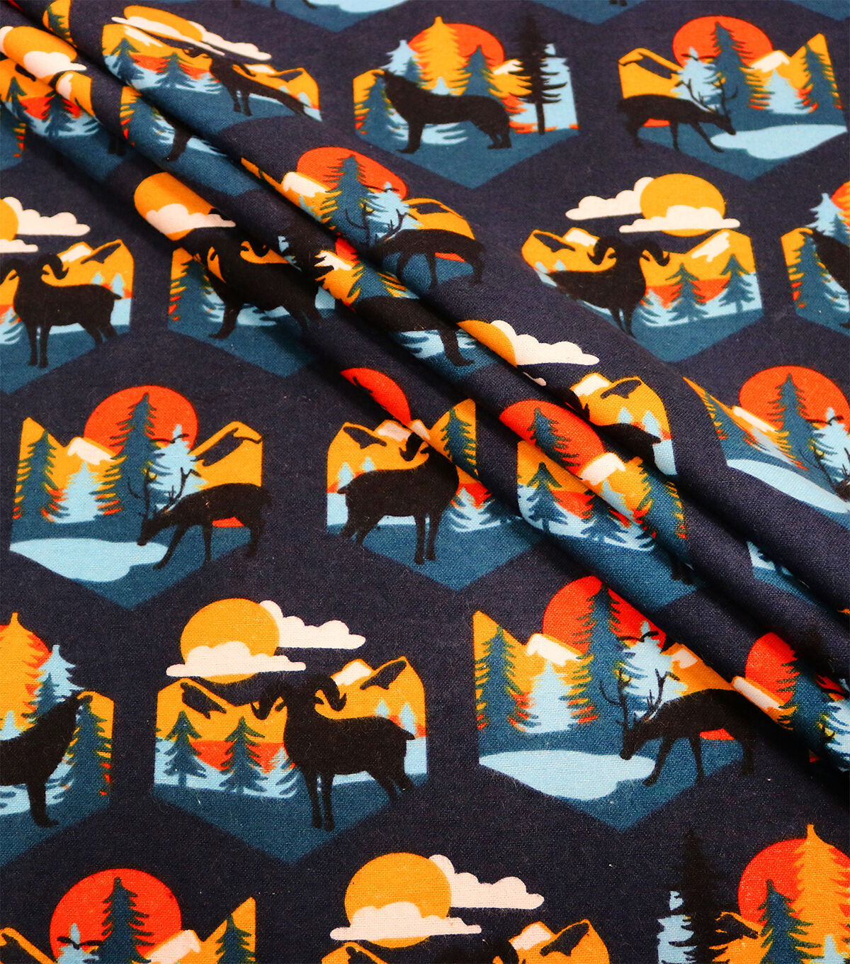 Sunset Wolves Super Snuggle Flannel Fabric