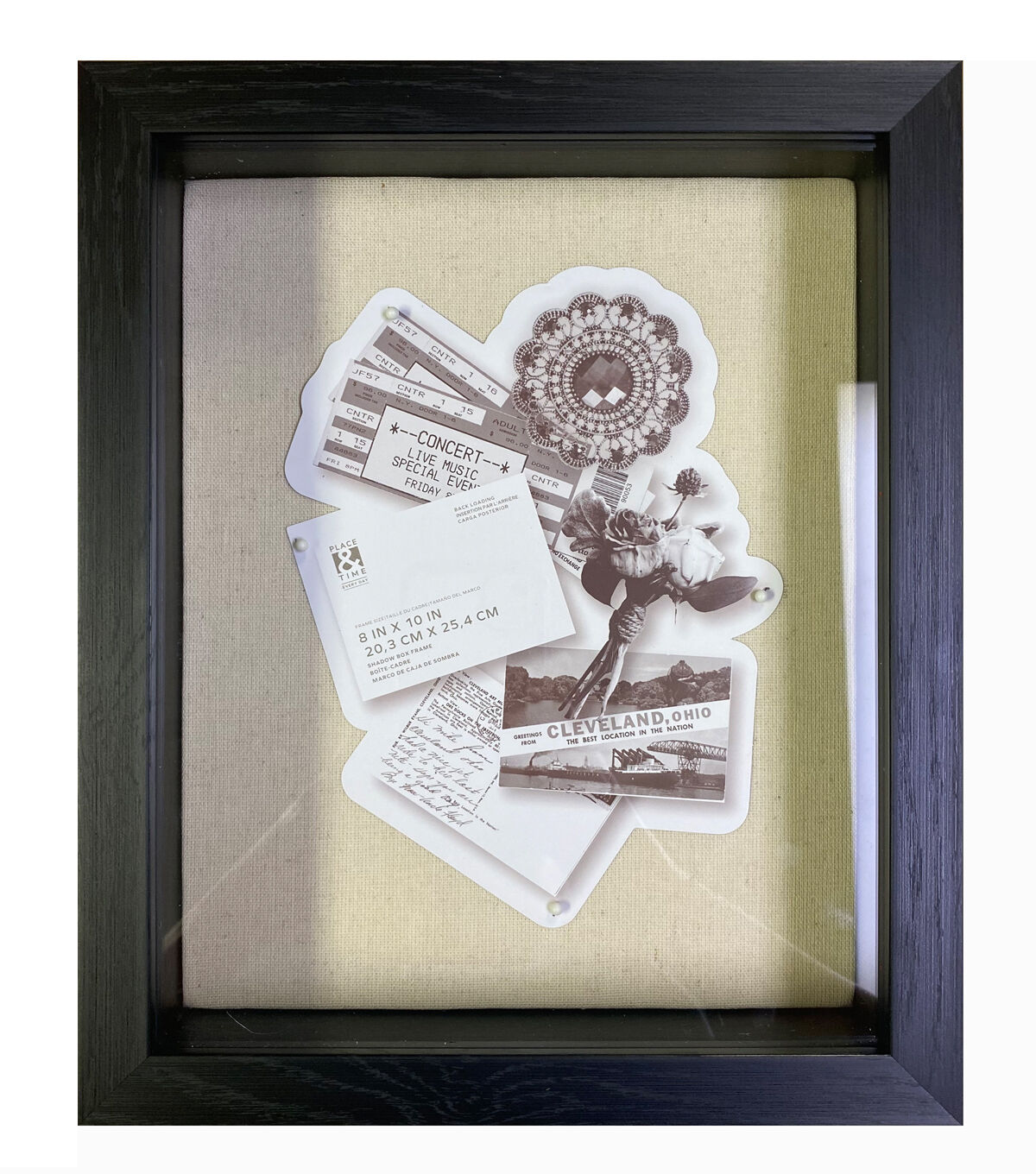 8 x 10 Black Front Loading Shadow Box by Place & Time