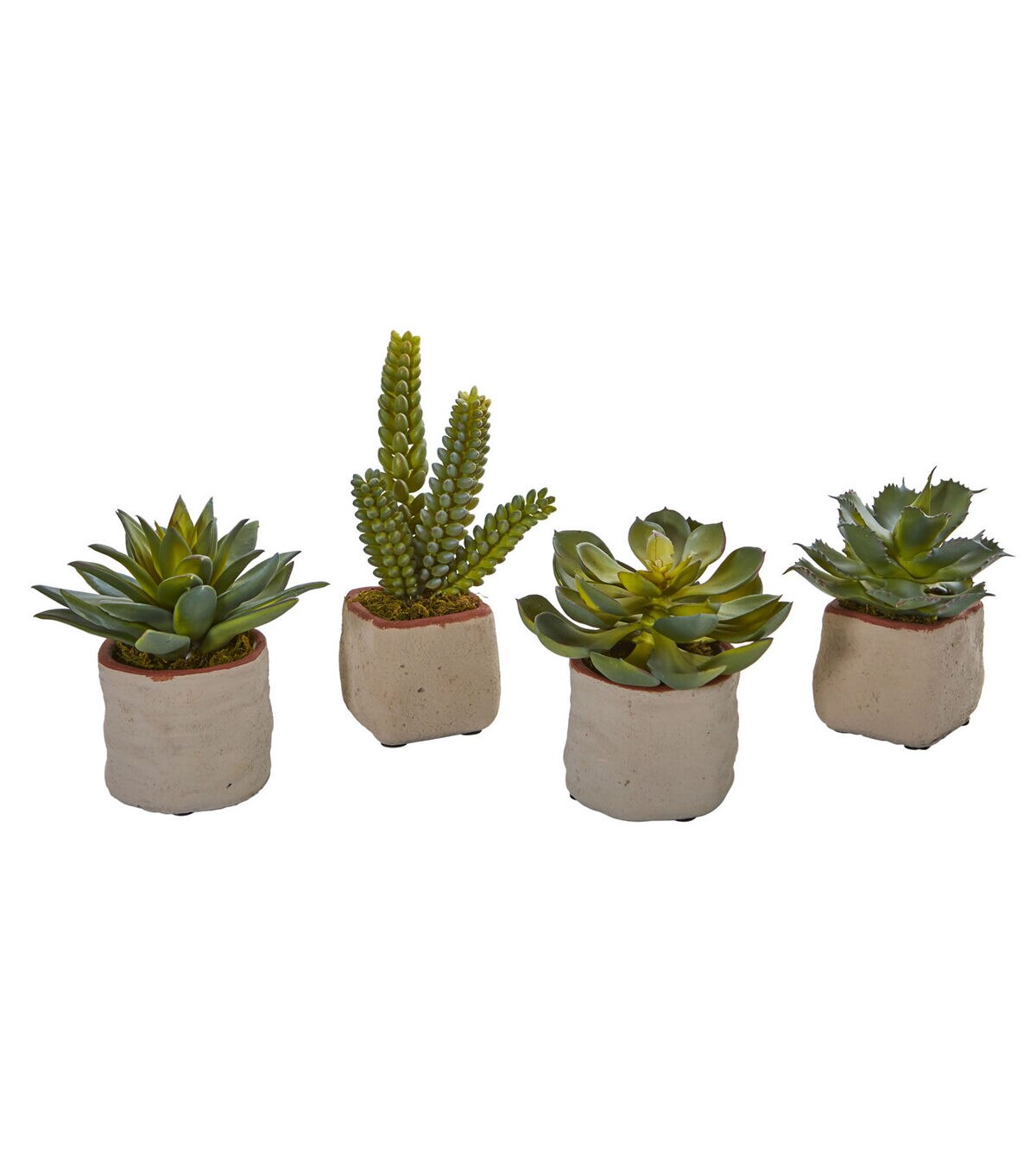 Nearly Natural 6 Mixed Succulent Artificial Plant 4ct