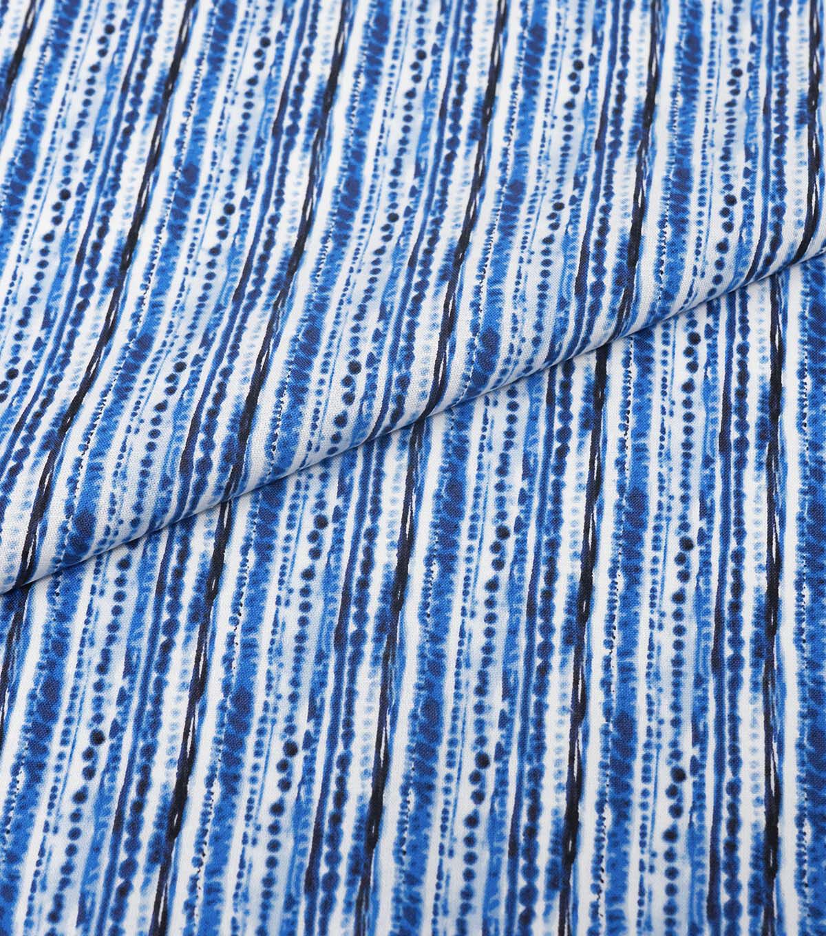 Blue Stripes Quilt Cotton Fabric by Keepsake Calico