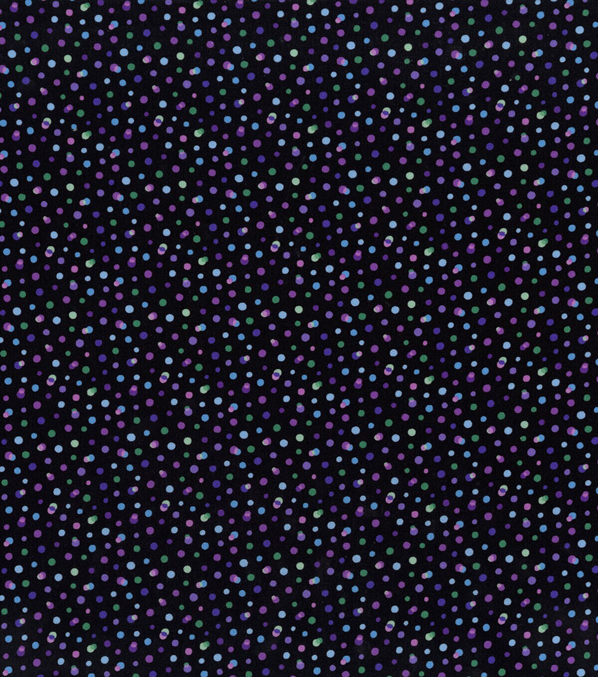 Hi Fashion Dots on Black Premium Cotton Fabric
