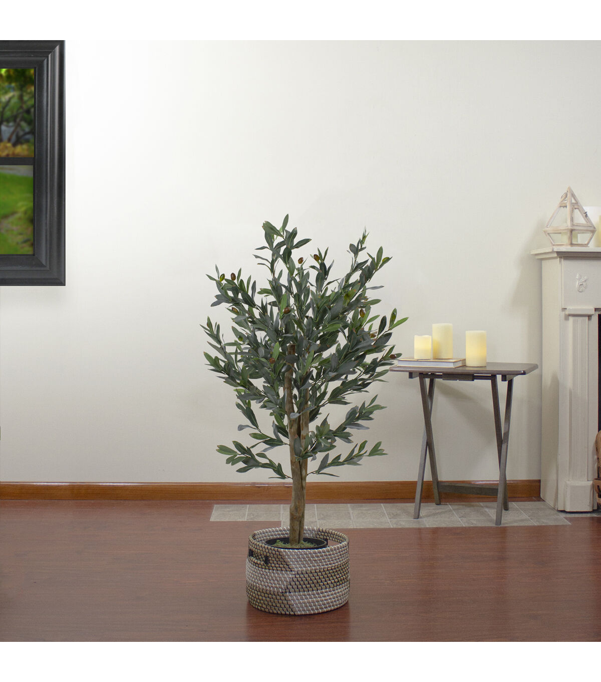Northlight 40 Brown and Green Artificial Olive Tree with Foliage