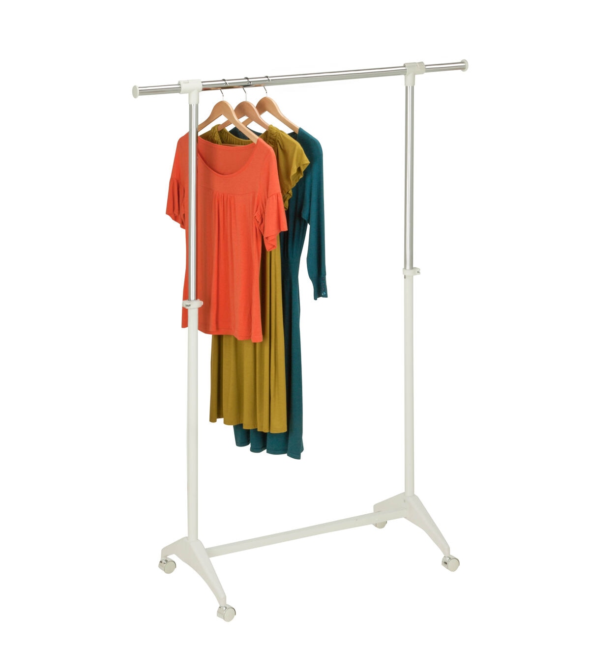 Honey Can Do 55 x 67 White Expandable Clothing & Garment Rack