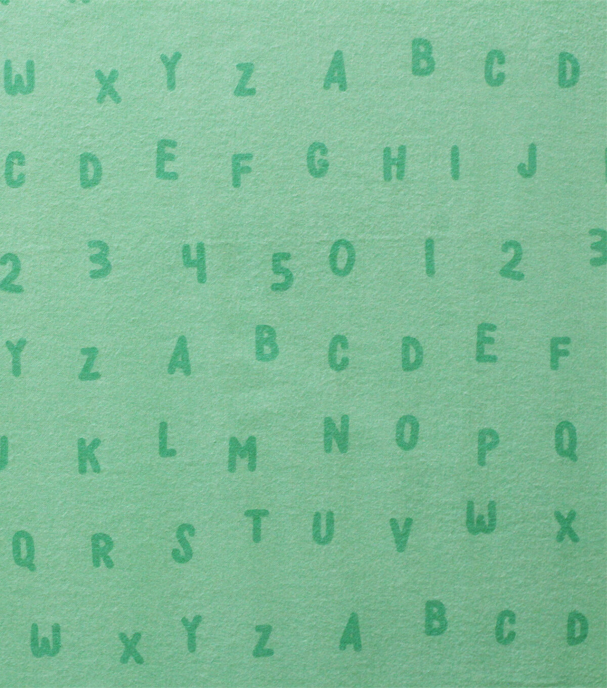 Green ABCs & Numbers Super Snuggle Flannel Fabric