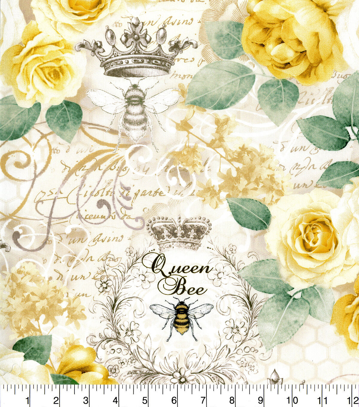 Hi Fashion Yellow Sunny Bee Premium Cotton Fabric