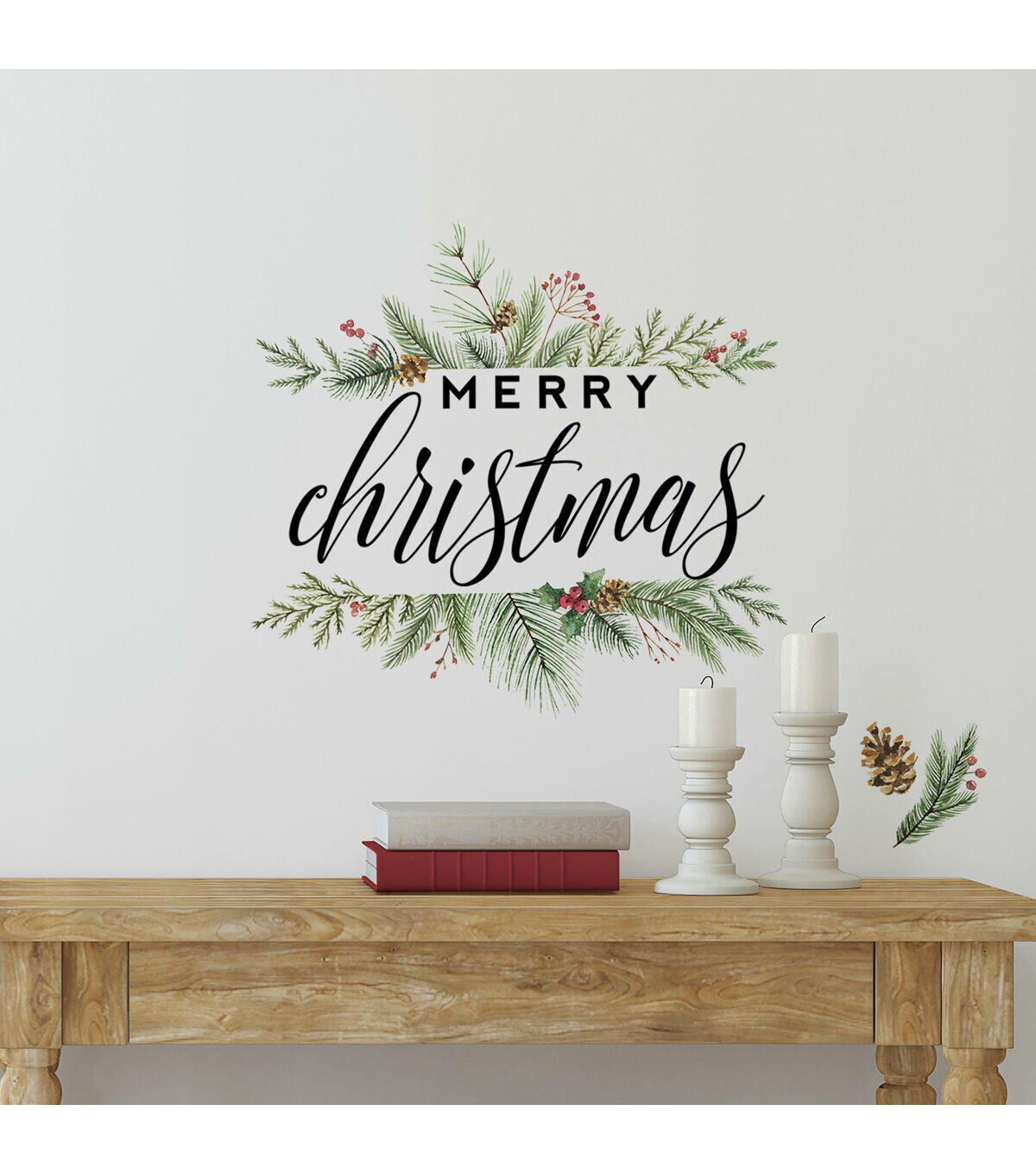RoomMates Merry Christmas Wreath Peel & Stick Wall Decals