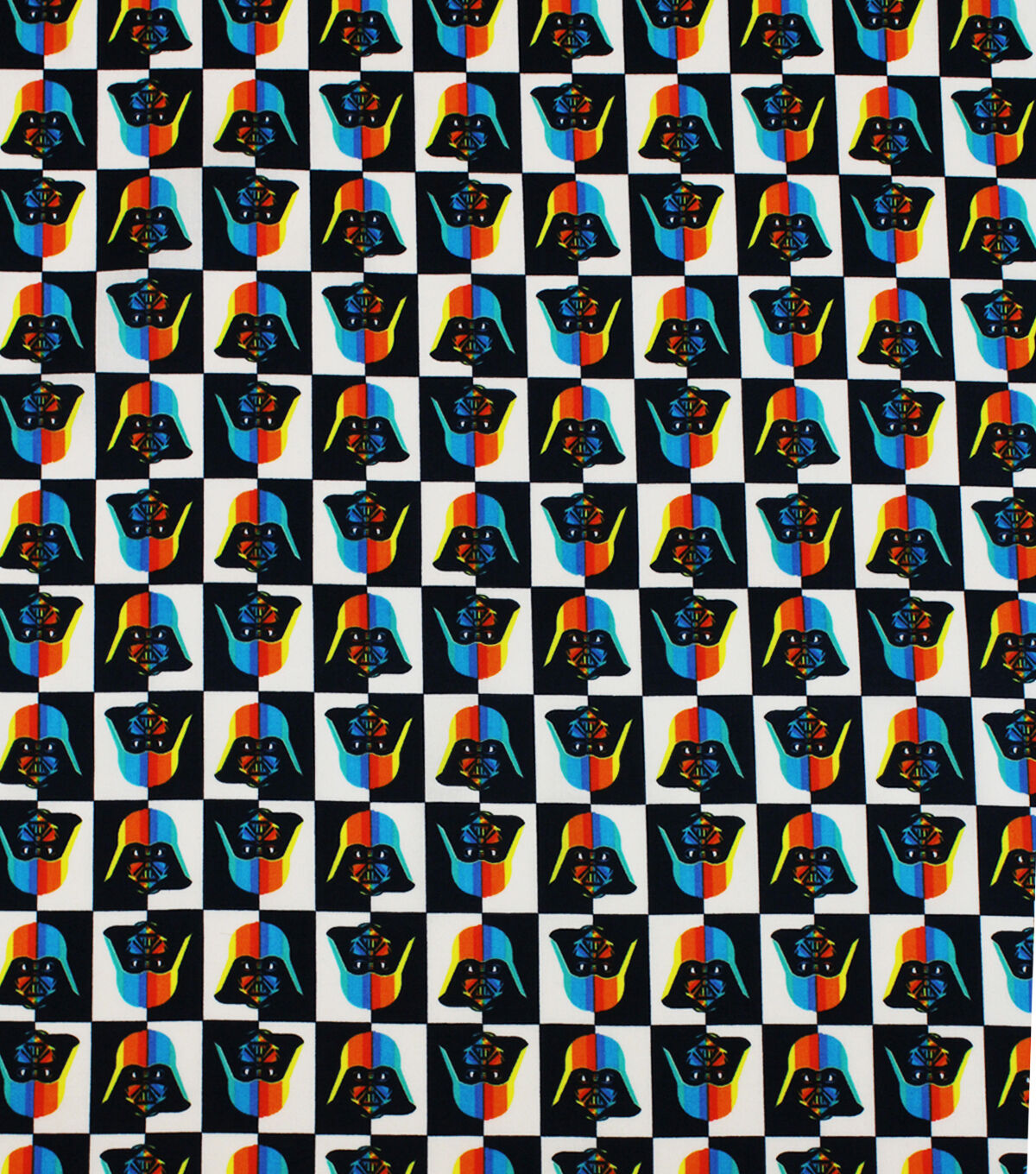 Star Wars Cotton Fabric Rainbow Darth Vader