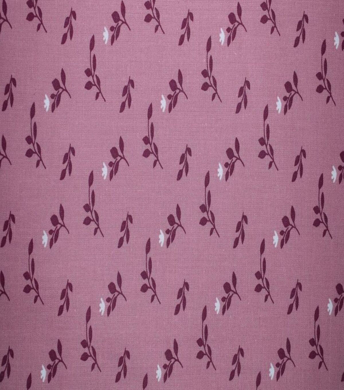 Mini Floral & Leaves on Pink Quilt Cotton Fabric by Quilter's Showcase