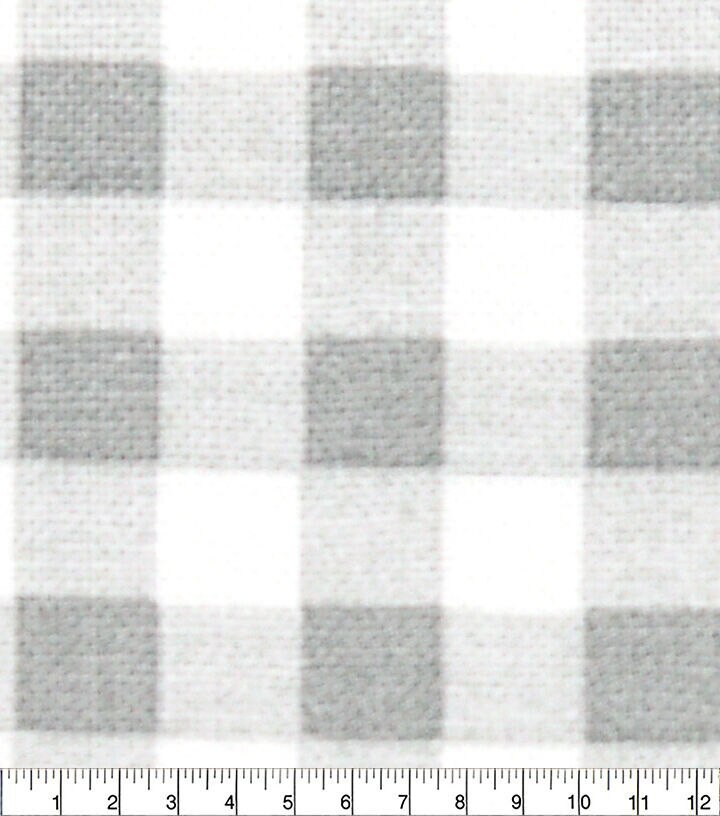 18 x 21 Gray Checkered Cotton Fabric Quarter 1pc by Keepsake Calico