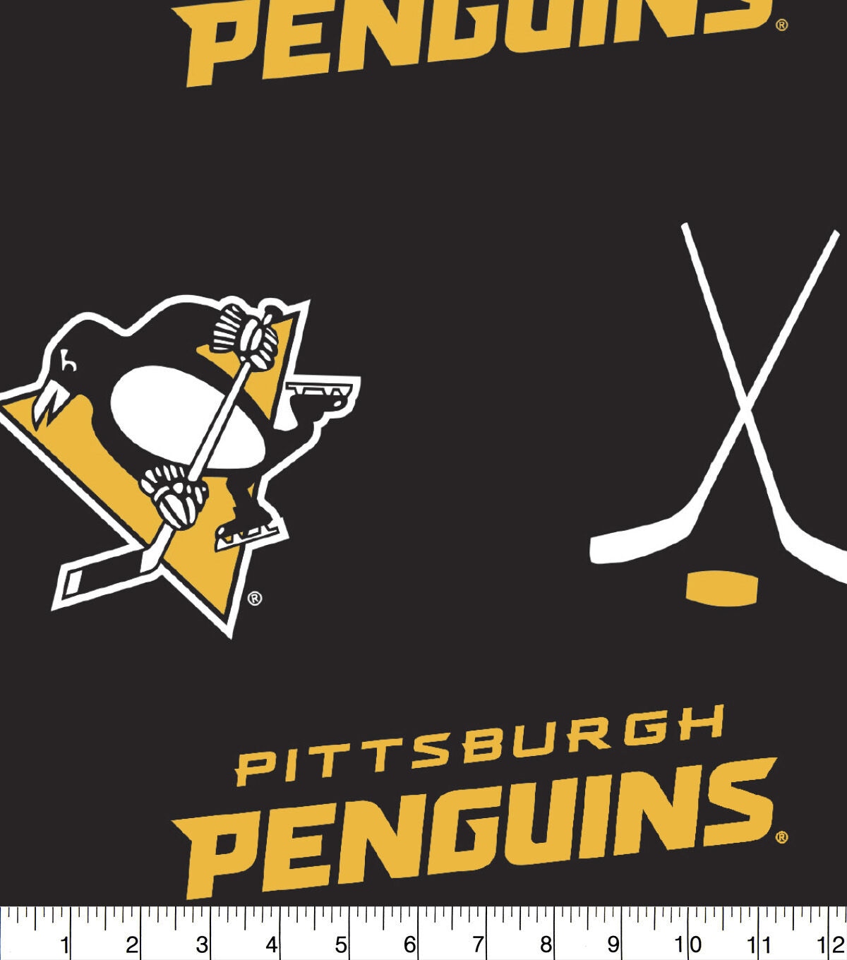 Pittsburgh Penguins Fleece Fabric Tossed