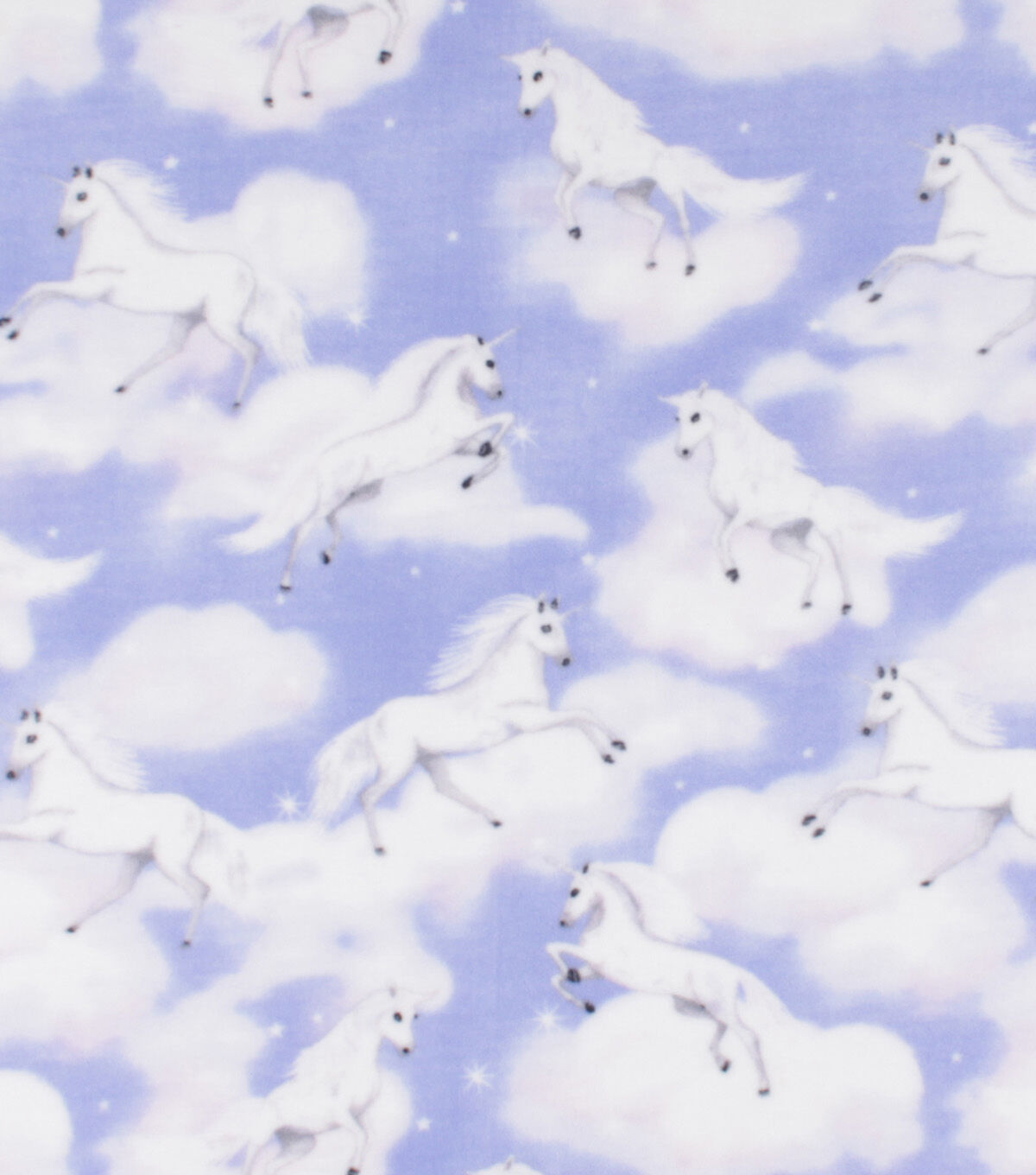 Magical Unicorns on Purple Anti Pill Fleece Fabric