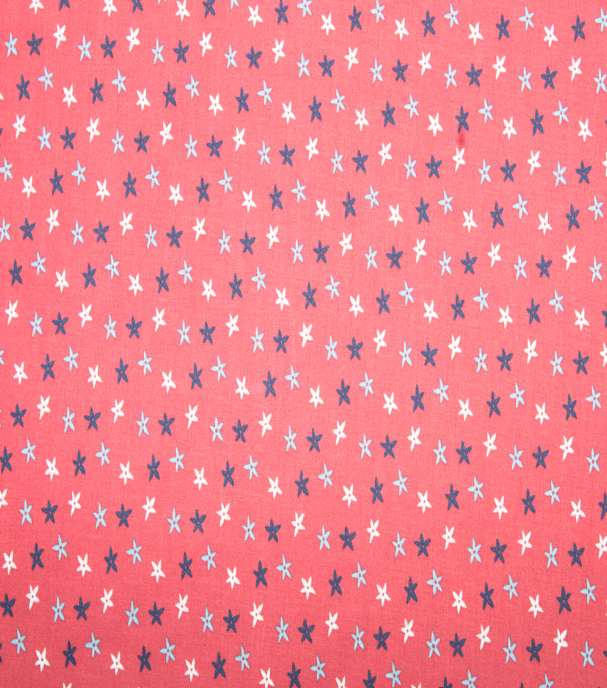 Mini Star Floral Patriotic Cotton Fabric