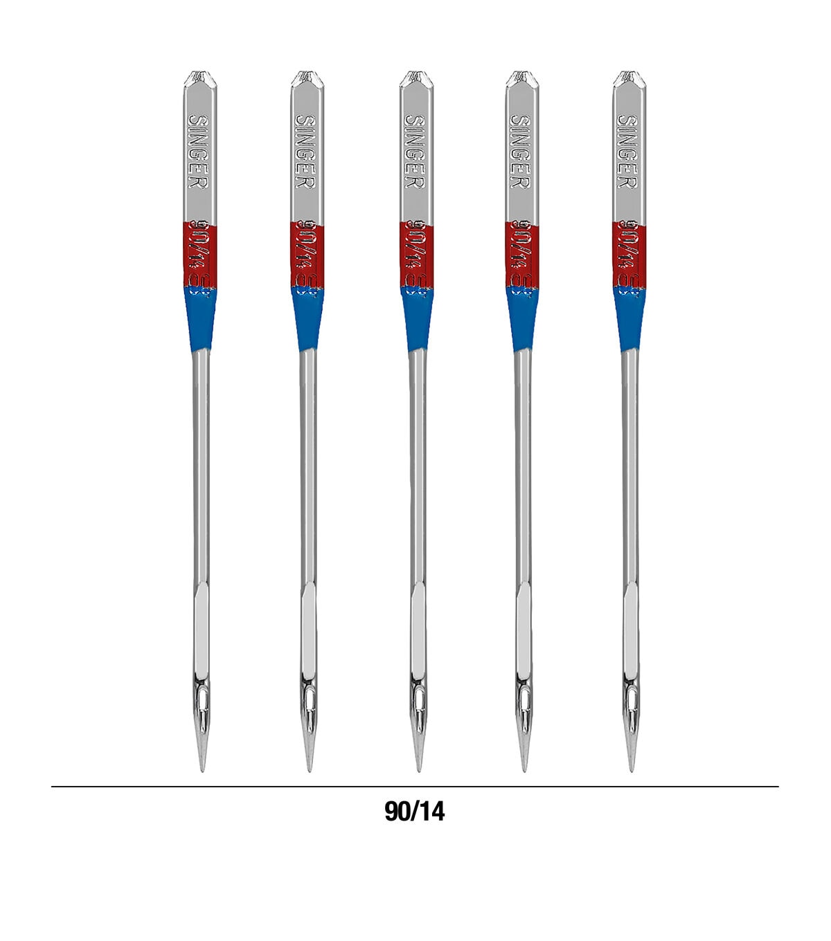 SINGER 90/14 Universal Regular Point Sewing Machine Needles 5pk