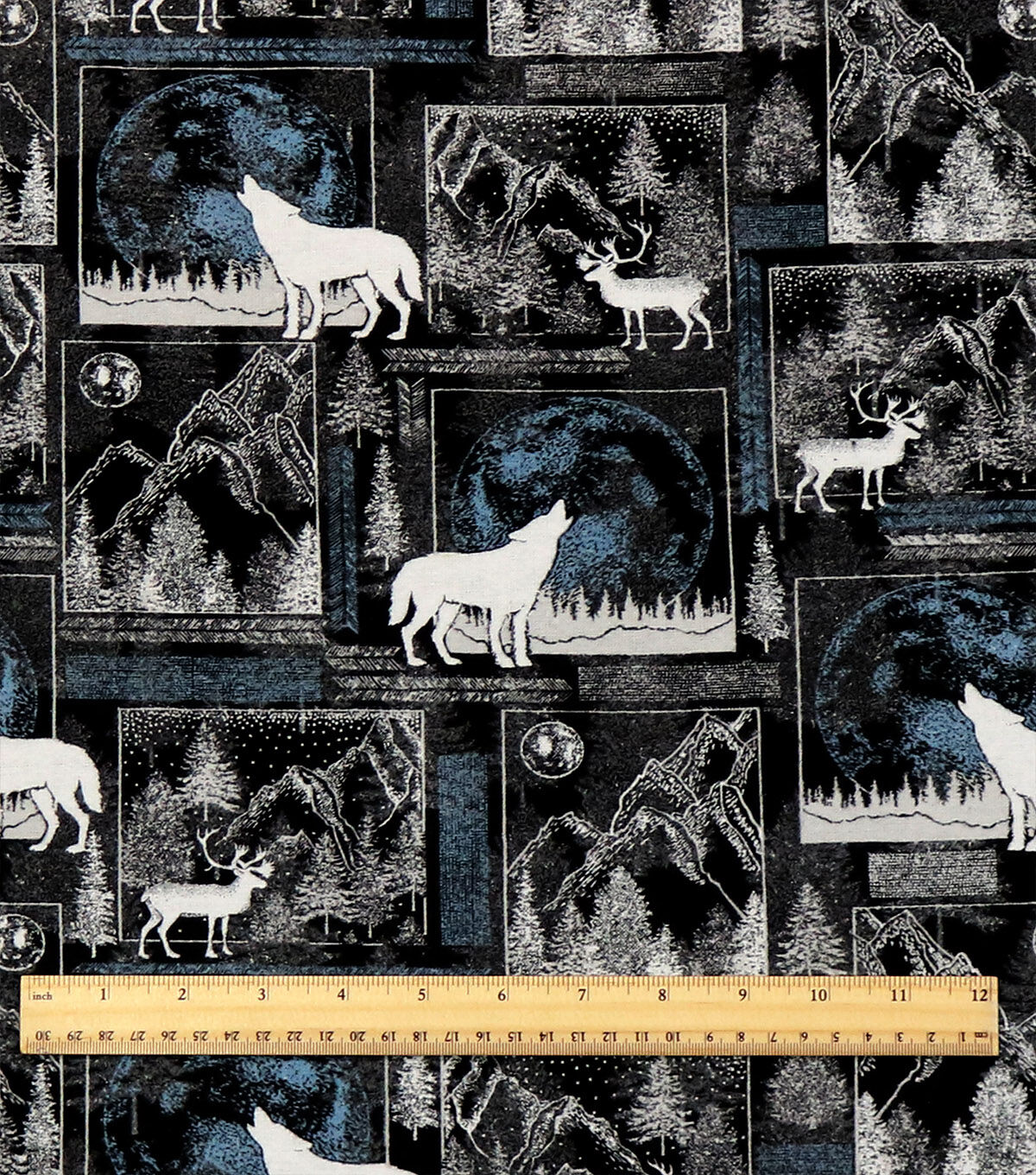 Forest In The Night Framed Super Snuggle Flannel Fabric