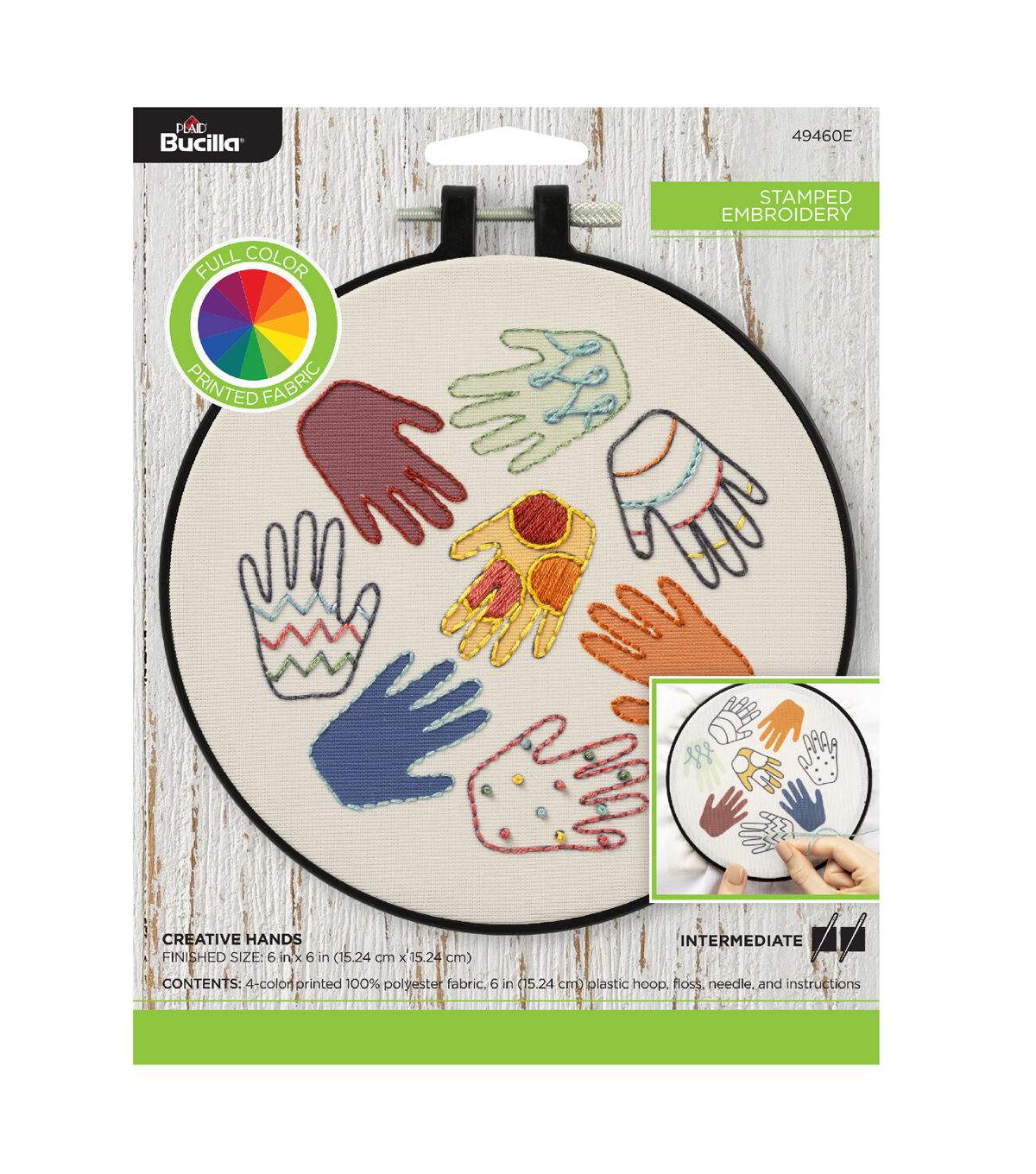 Bucilla 6 Creative Hands Embroidery Kit