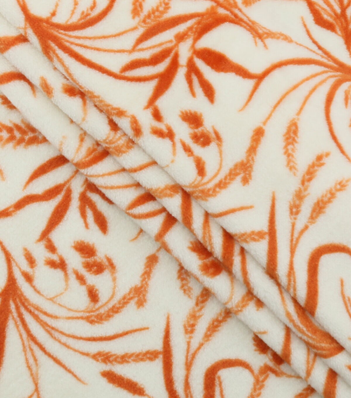 Golden Hour Orange Wheat Sew Lush Fleece Fabric
