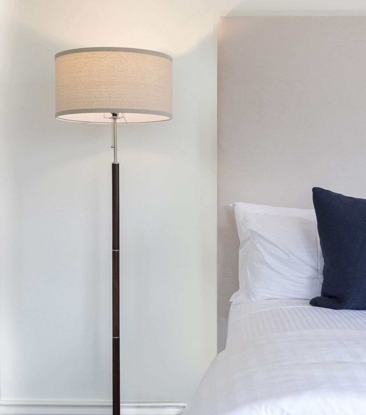 Brightech Carter LED Floor Lamp - Walnut Brown