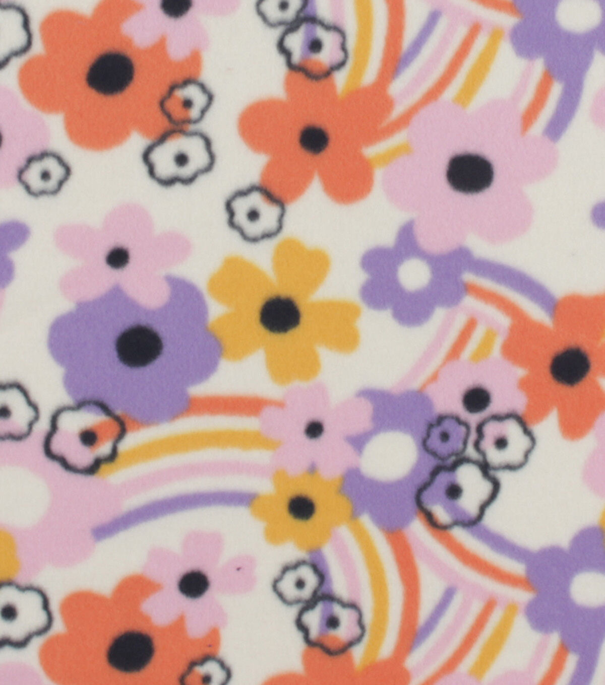 Pastel Floral Blizzard Prints Fleece Fabric