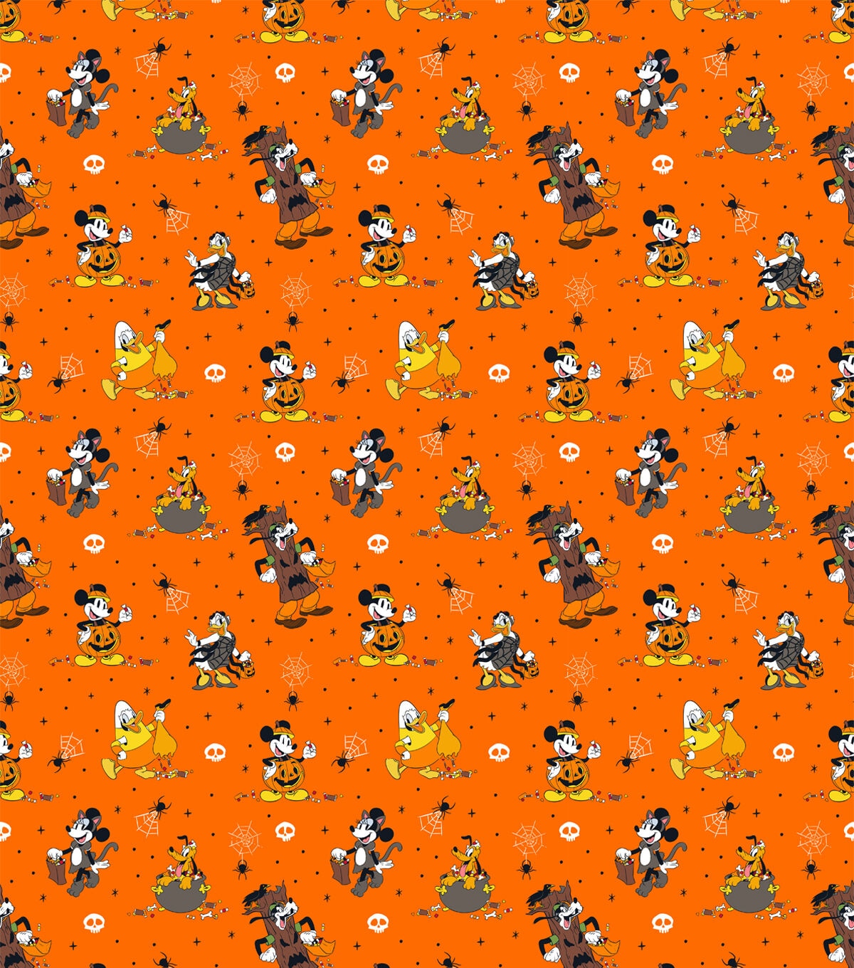 Mickey Friends Pack Halloween Cotton Fabric