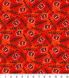 NFL Orange Cincinnati Bengals Cotton Duck Canvas