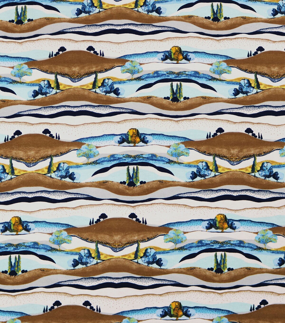 Watercolor Mountains Super Snuggle Flannel Fabric