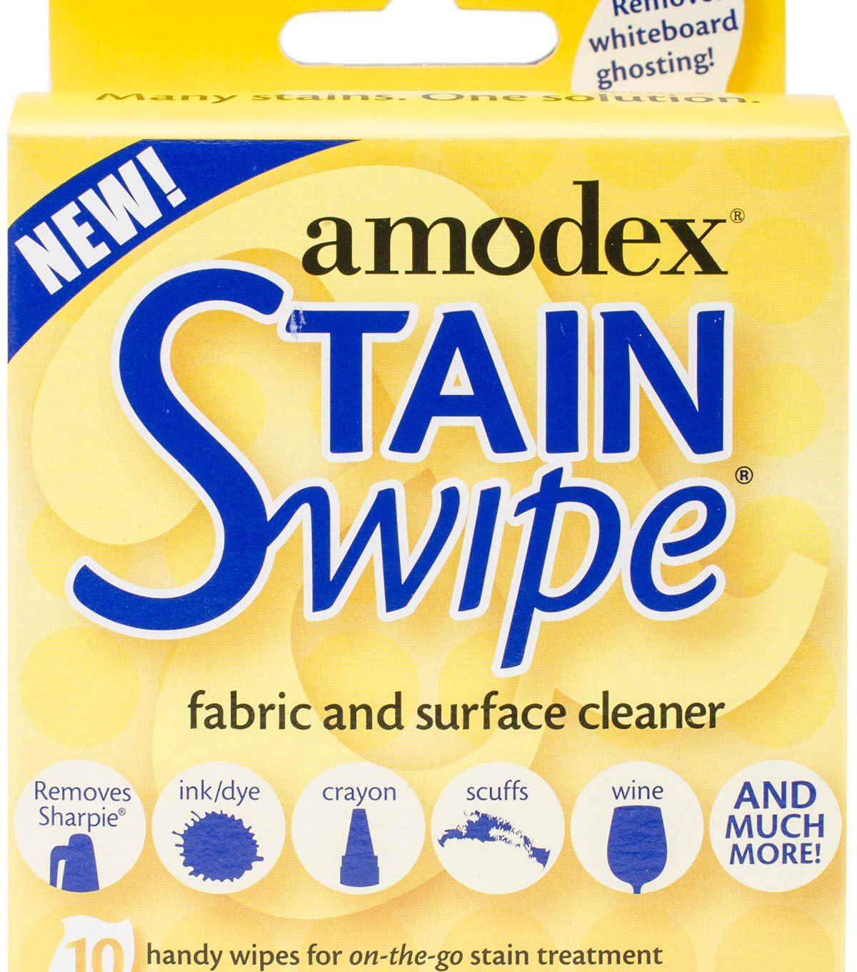 Amodex 10pk Stain Swipe Fabric & Surface Cleaner Towelettes