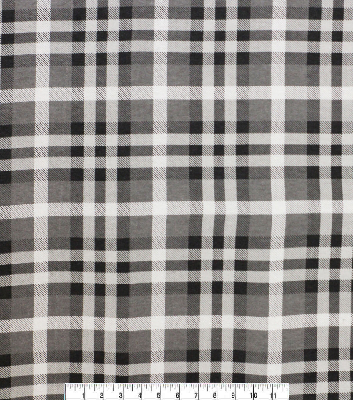 Gray Plaid Super Snuggle Flannel Fabric