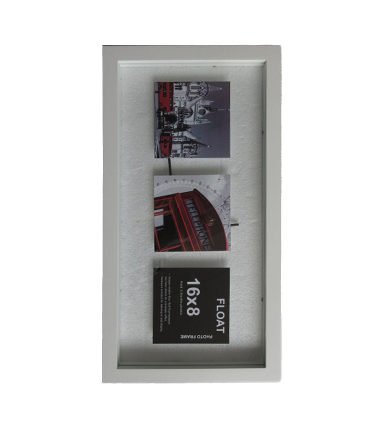 Innovative Creations 8 x 16 White Wood Float Photo Frame
