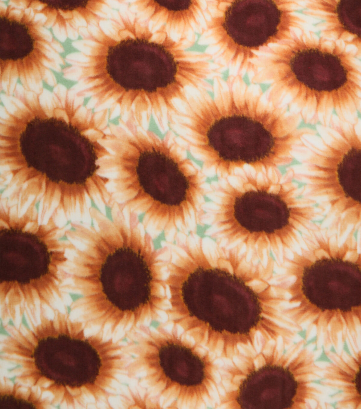 Packed Sunflowers Anti Pill Fleece Fabric
