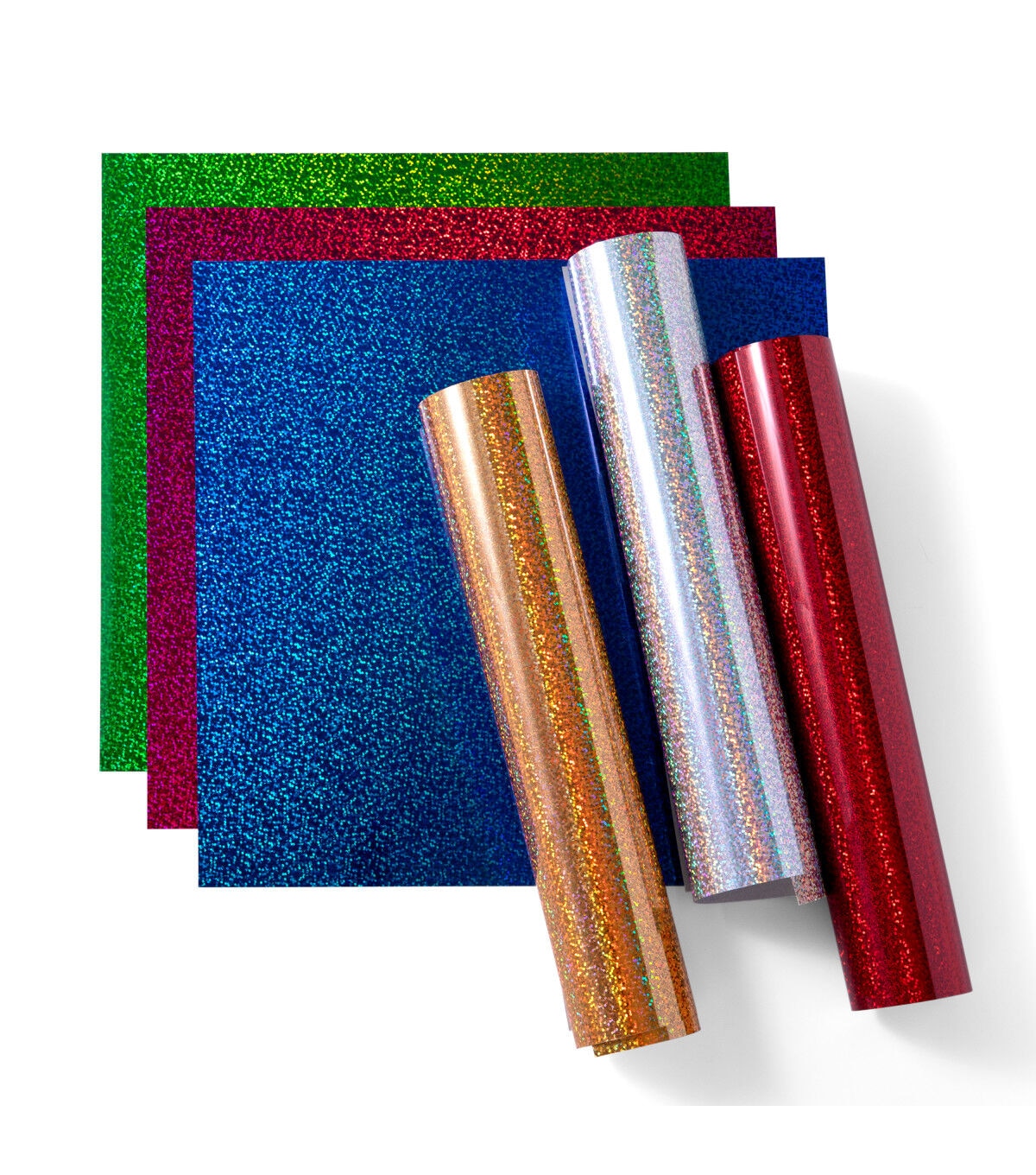 Cricut 12 x 12 Holographic Sparkle Ultimate Iron On Samplers 6ct