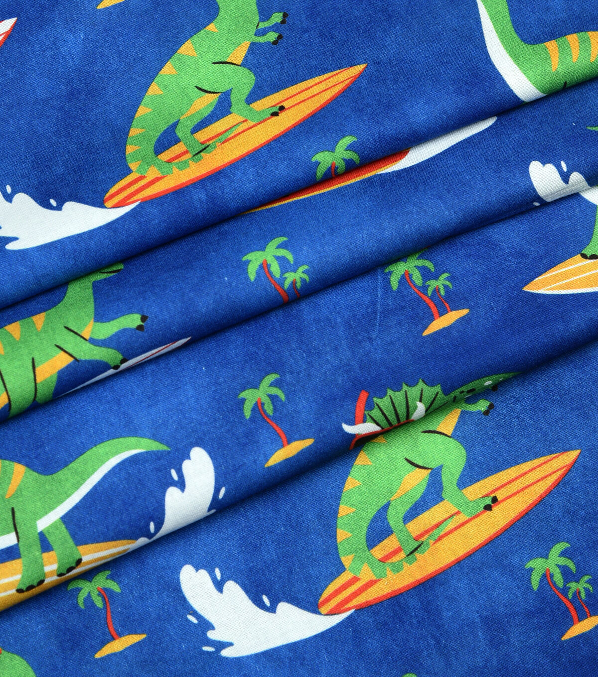 Surfin' Dinos Novelty Cotton Fabric