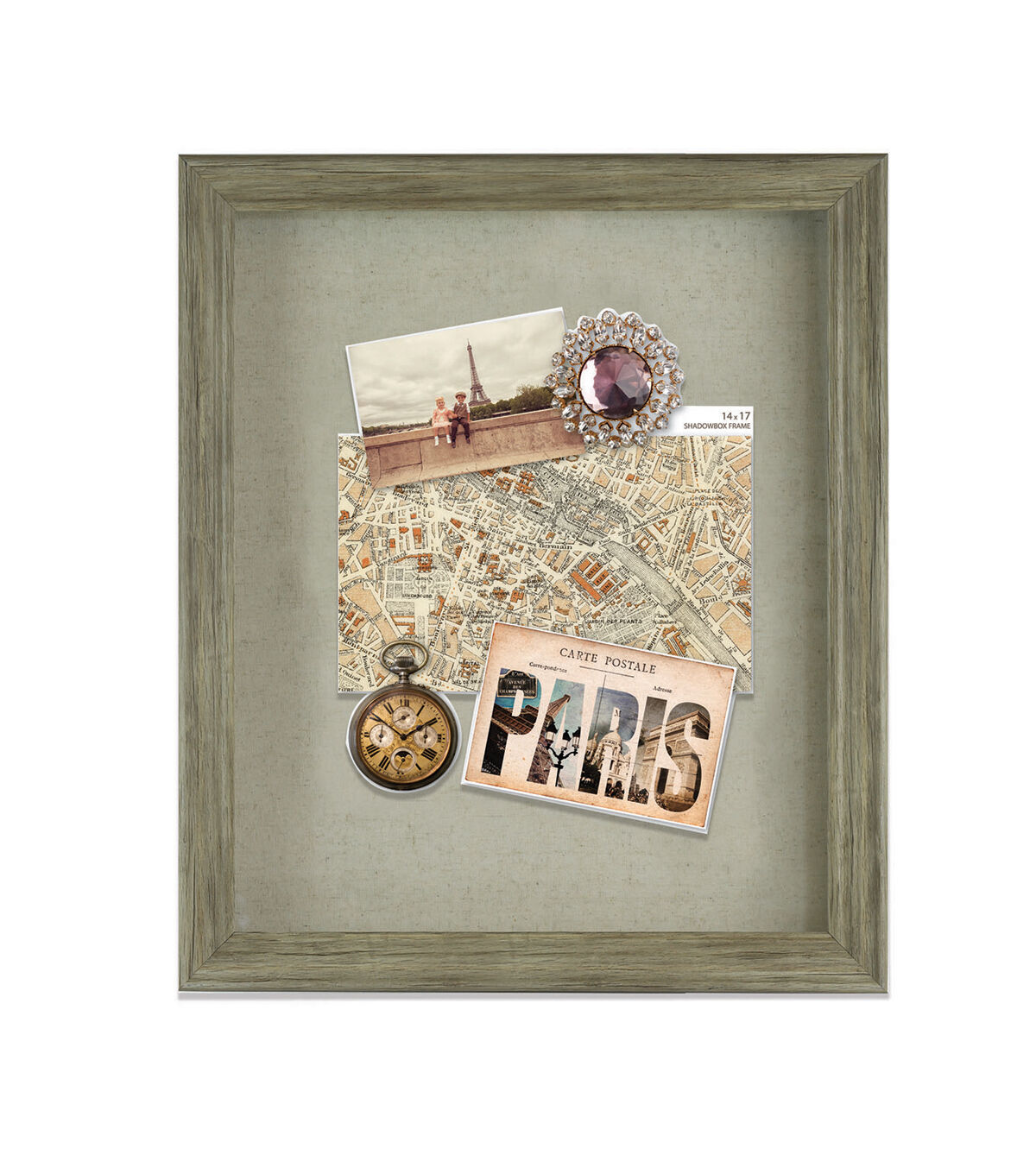 Enchante 14 x 17 Brown Shadow Bo x Photo Frame