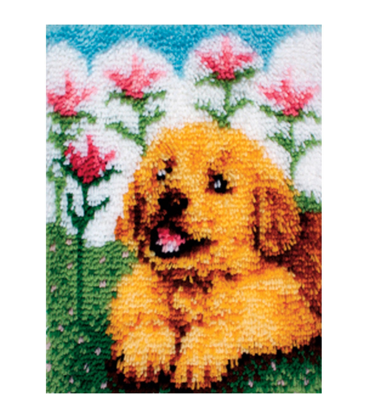 Wonderart Latch Hook Kit 15X20 Flower Pup