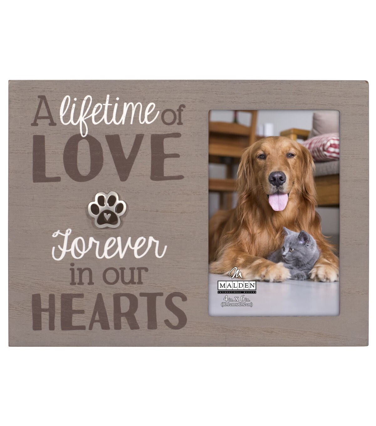 Malden 4 x 6 Brown Pet Remembrance Tabletop Picture Frame