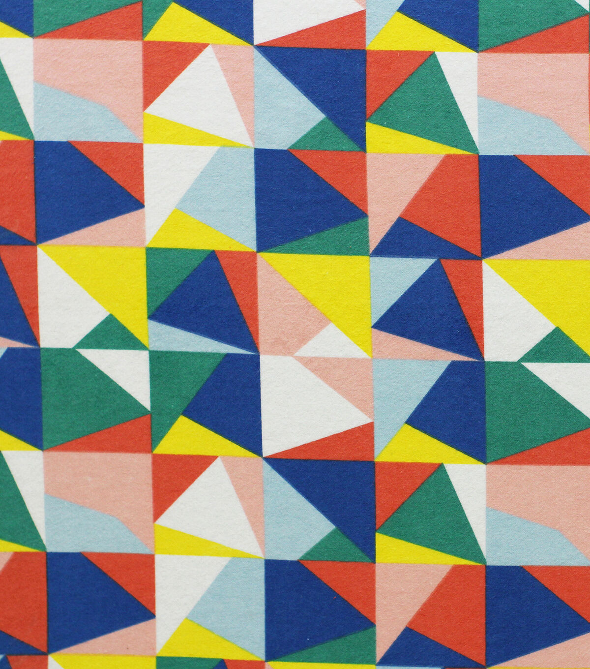 Rainbow Geo Shapes In Blocks Super Snuggle Flannel Fabric