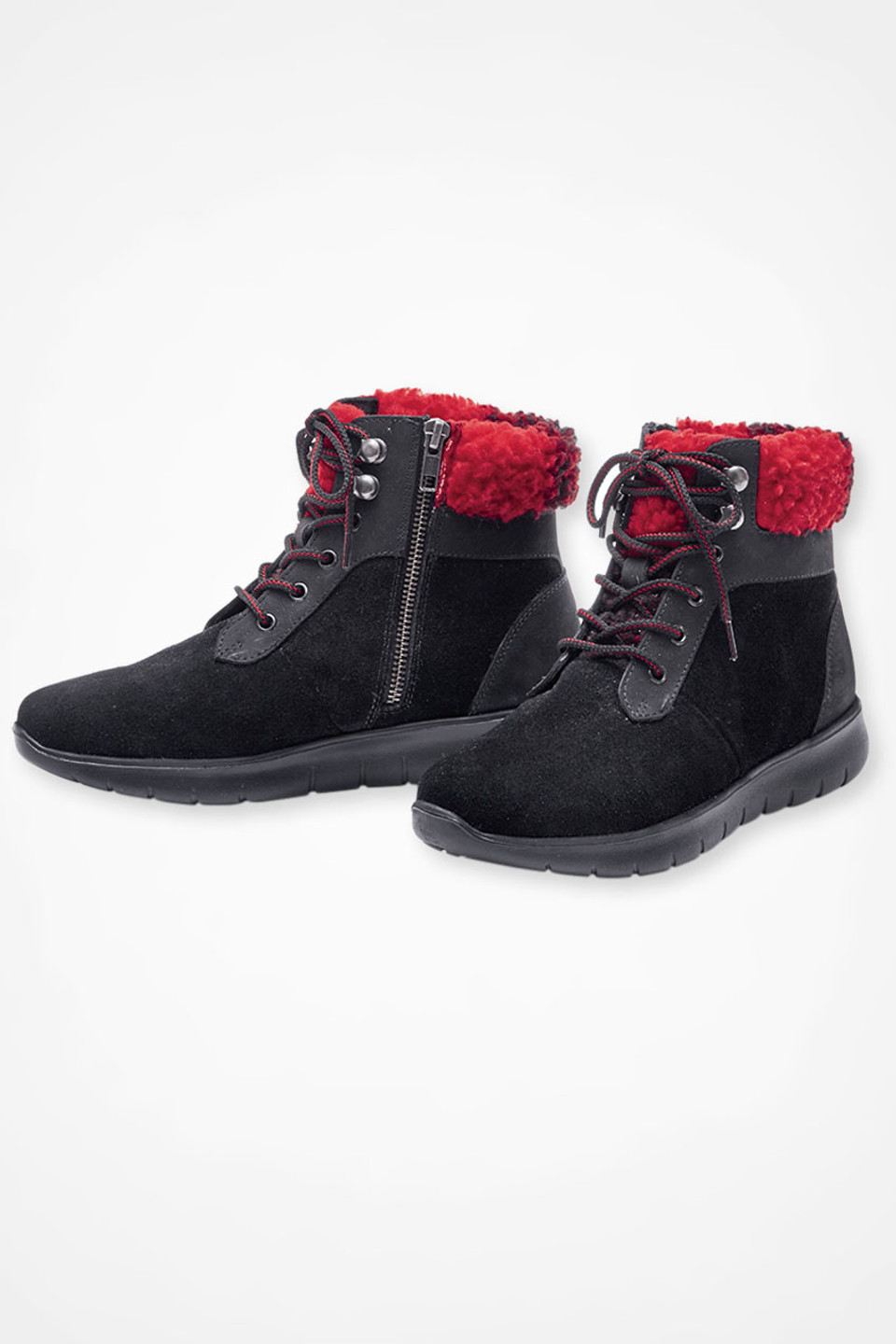 Cheyenne Buffalo Check Sherpa Booties by Walk With Me™