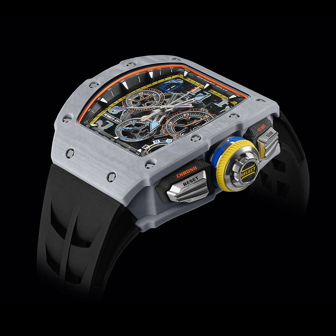 Superclone Richard Mille 65-01 Automatic Split-Seconds Chronograph Pastek Grey Quartz TPT®