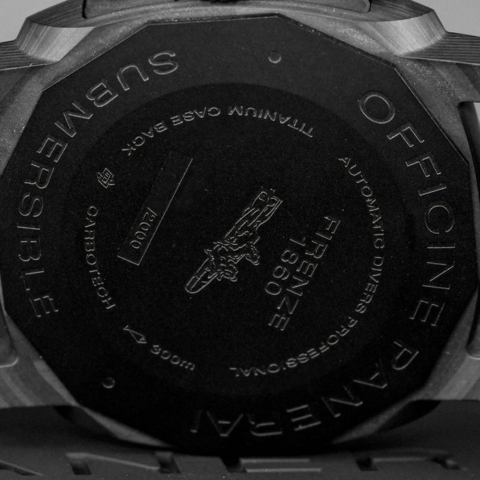 Superclone PANERAI LUMINOR SUBMERSIBLE 47MM CARBOTECH BLACK DIAL PAM 1616