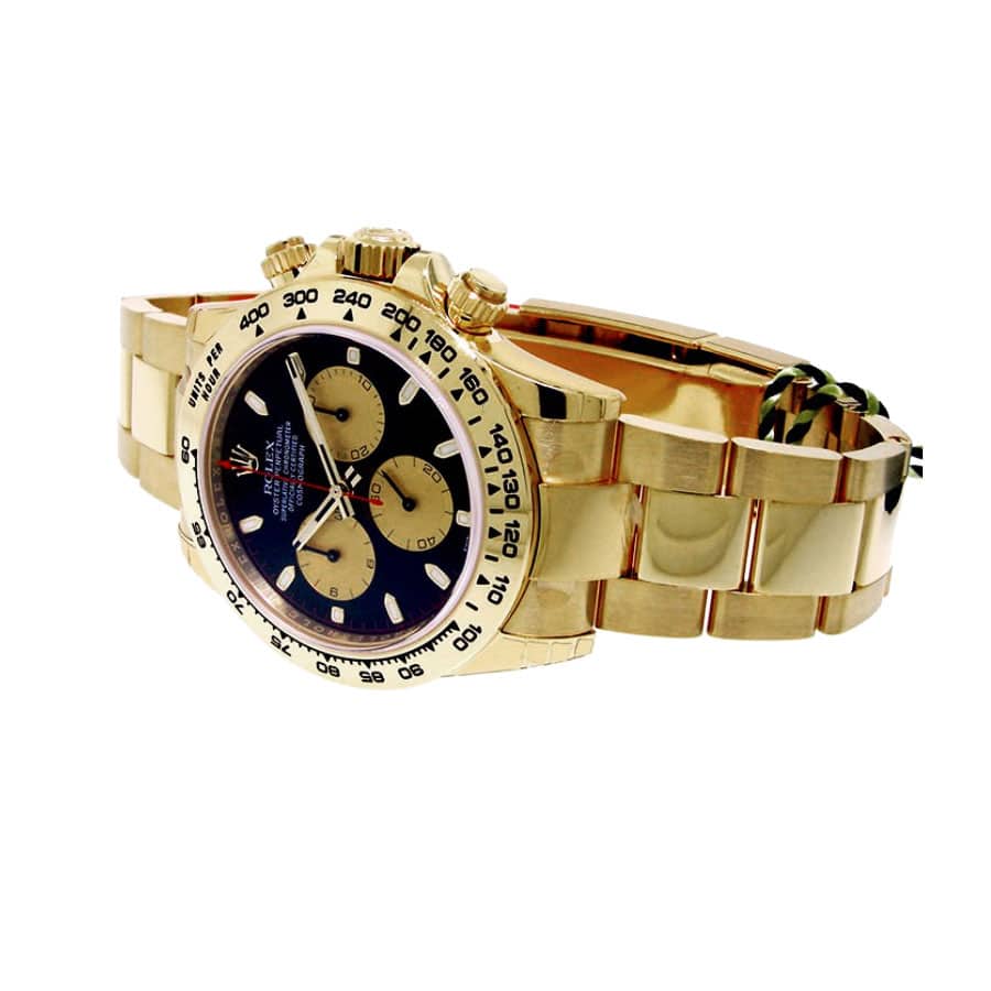 Rolex Cosmograph Daytona Oyster Yellow Gold Black Dial 116508-0009 Replica