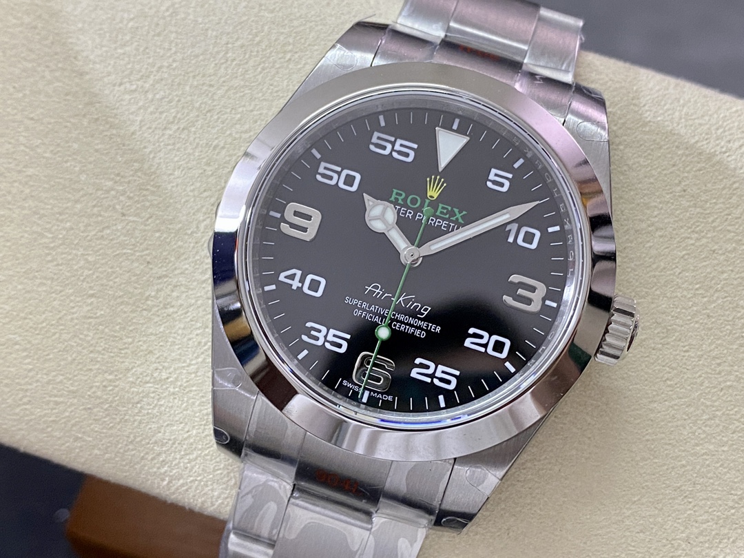 Rolex Air-King Stainless Steel Black Arabic Dial 116900 40mm Mens Replica Watch