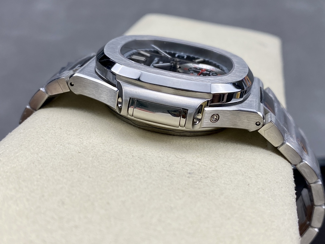 Patek Philippe Nautilus Chronograph Stainless Steel Black Dial 5980 1A 014
