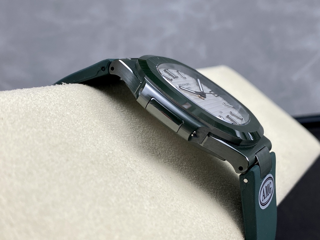 Patek Philippe Nautilus Green Rubber White Dial 5711 40MM Watch