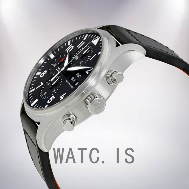 IWC Pilots Chrono IW377709 Men's 43mm Silver-tone