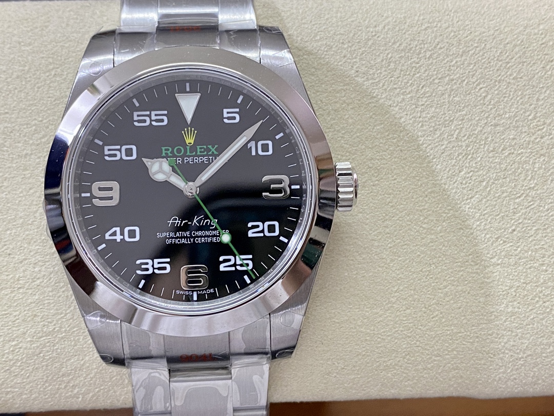 Rolex Air-King Stainless Steel Black Arabic Dial 116900 40mm Mens Replica Watch