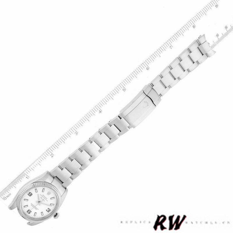 Rolex Oyster Perpetual Air-King 114234 White Arabic Dial 34mm Unisex Replica Watch