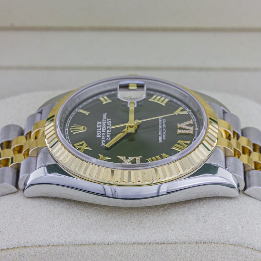 Rolex Datejust 126283RBR Green Roman Dial Replica
