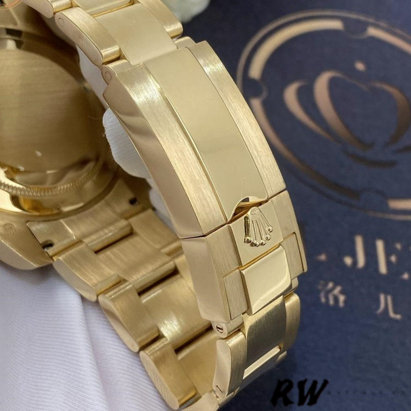 Rolex GMT-Master II 116758 Yellow Gold Black Dial Diamonds 40mm Mens Replica Watch